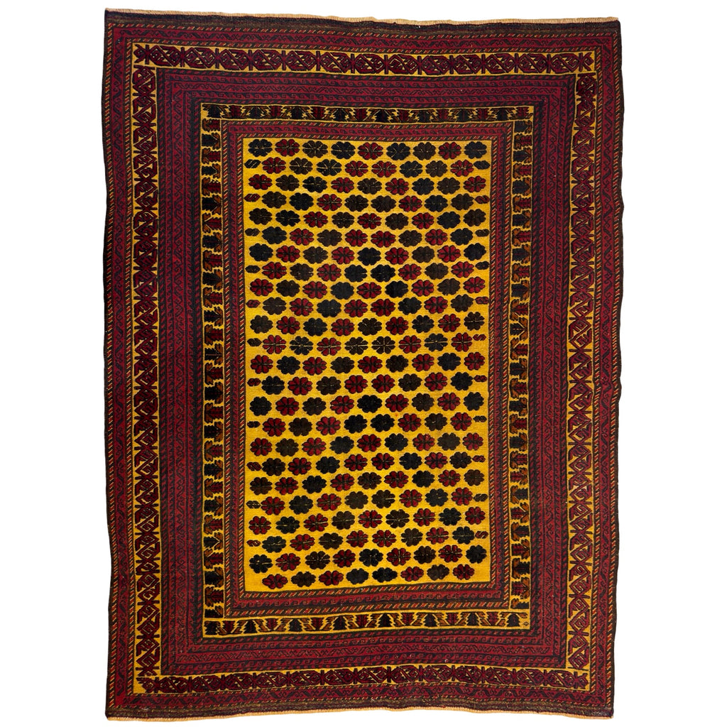 300 x 200 cm Kilim-Barjesta with All-Over Rosette Field – Hand Woven Wool Rug