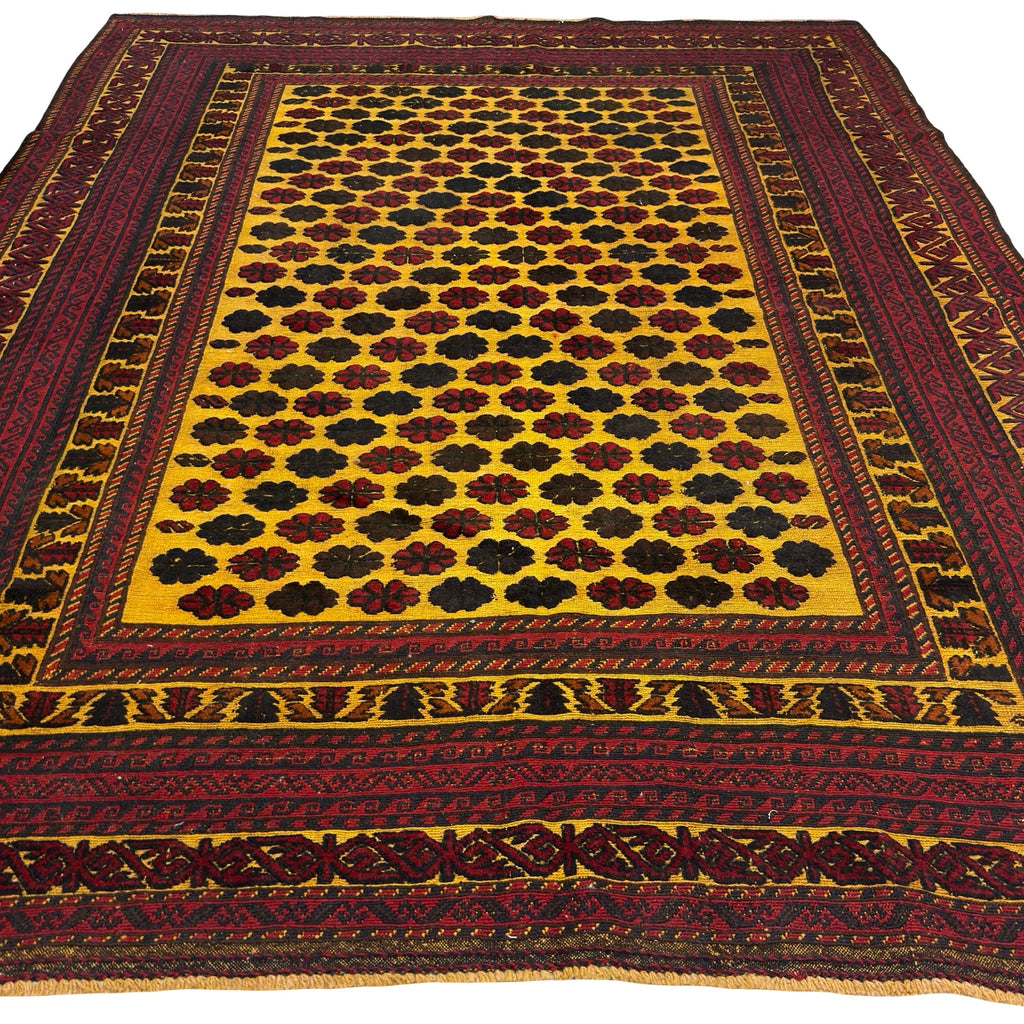 300 x 200 cm Kilim-Barjesta with All-Over Rosette Field – Hand Woven Wool Rug