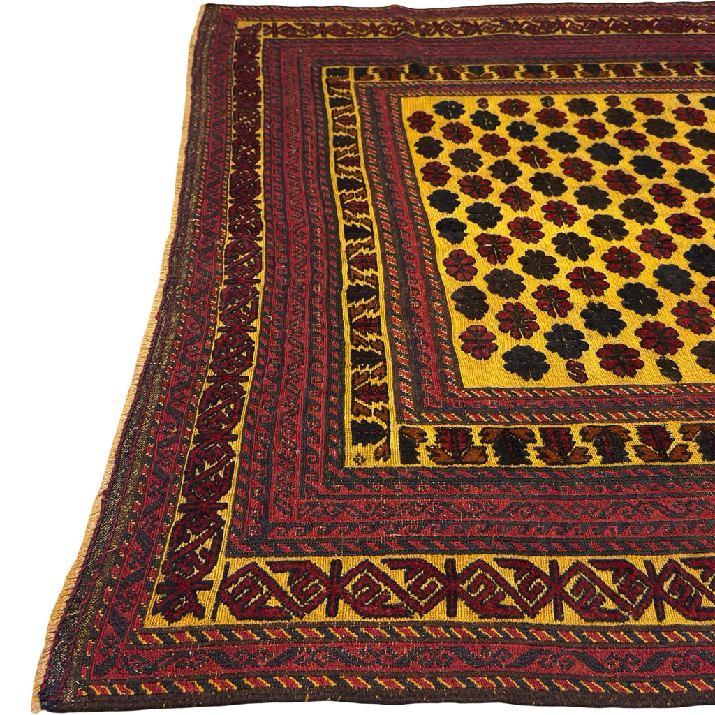 300 x 200 cm Kilim-Barjesta with All-Over Rosette Field – Hand Woven Wool Rug