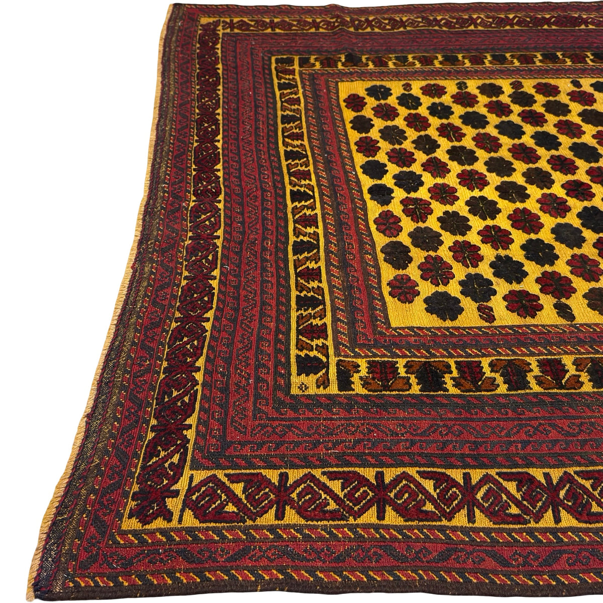 300 x 200 cm Kilim-Barjesta with All-Over Rosette Field – Hand Woven Wool Rug