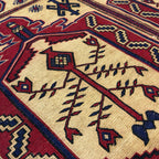 287 x 194 cm Kilim-Barjesta with Four Tree-of-Life Panels – Hand Woven Wool Rug