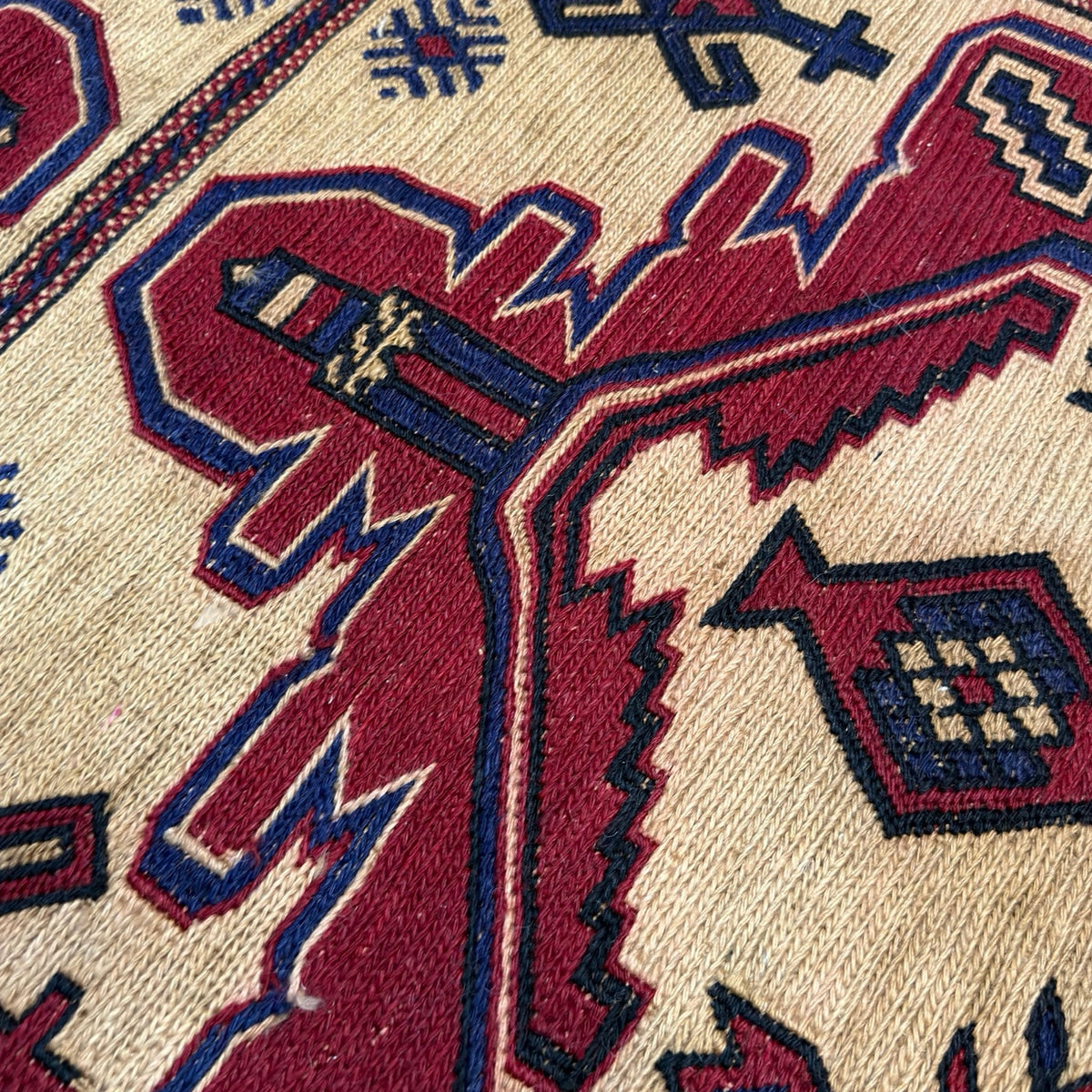 287 x 194 cm Kilim-Barjesta with Four Tree-of-Life Panels – Hand Woven Wool Rug