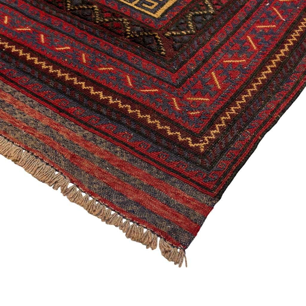 300 x 200 cm Tribal Kilim-Barjesta with Four Stepped Medallions – Hand Woven Wool Rug