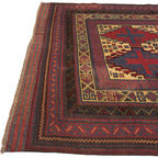 300 x 200 cm Tribal Kilim-Barjesta with Four Stepped Medallions – Hand Woven Wool Rug