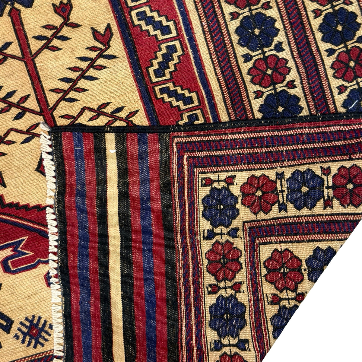 287 x 194 cm Kilim-Barjesta with Four Tree-of-Life Panels – Hand Woven Wool Rug