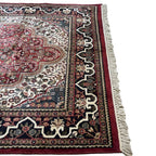 214 x 143 cm Hand Knotted Indian Silk Jaipur Oriental Rug