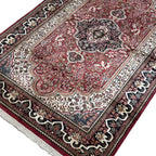 214 x 143 cm Hand Knotted Indian Silk Jaipur Oriental Rug
