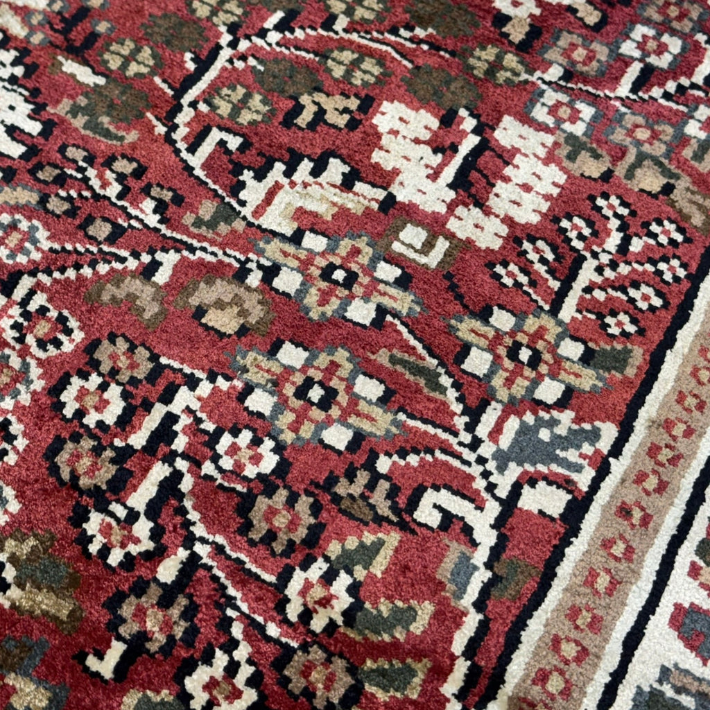 214 x 143 cm Hand Knotted Indian Silk Jaipur Oriental Rug