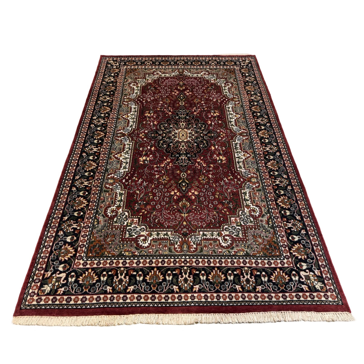 290 x 180 cm Hand Knotted Indian Silk Jaipur Oriental Rug