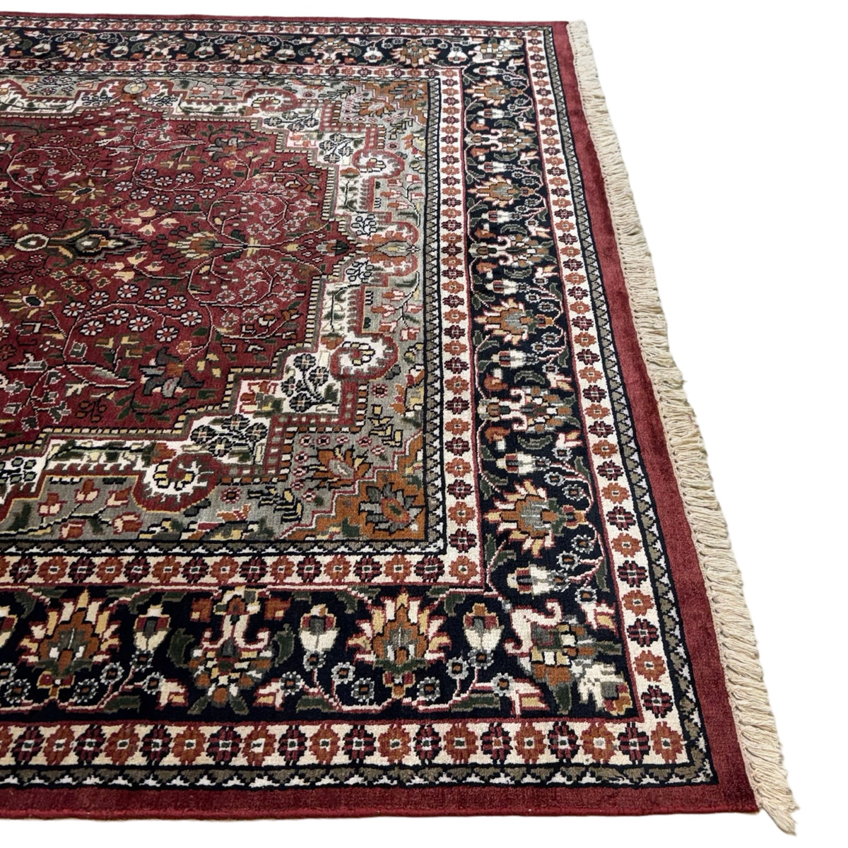 290 x 180 cm Hand Knotted Indian Silk Jaipur Oriental Rug
