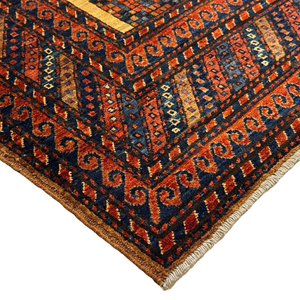 285 x 172 cm Hand-Knotted Afghan Turkmen Tribal Rug
