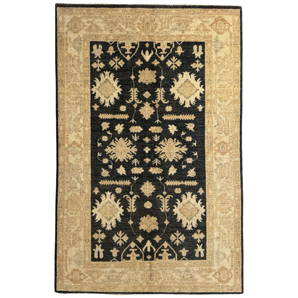 185 x 119 cm Afghan Chobi Hand-Knotted Wool Rug