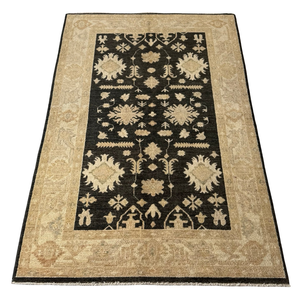 185 x 119 cm Afghan Chobi Hand-Knotted Wool Rug