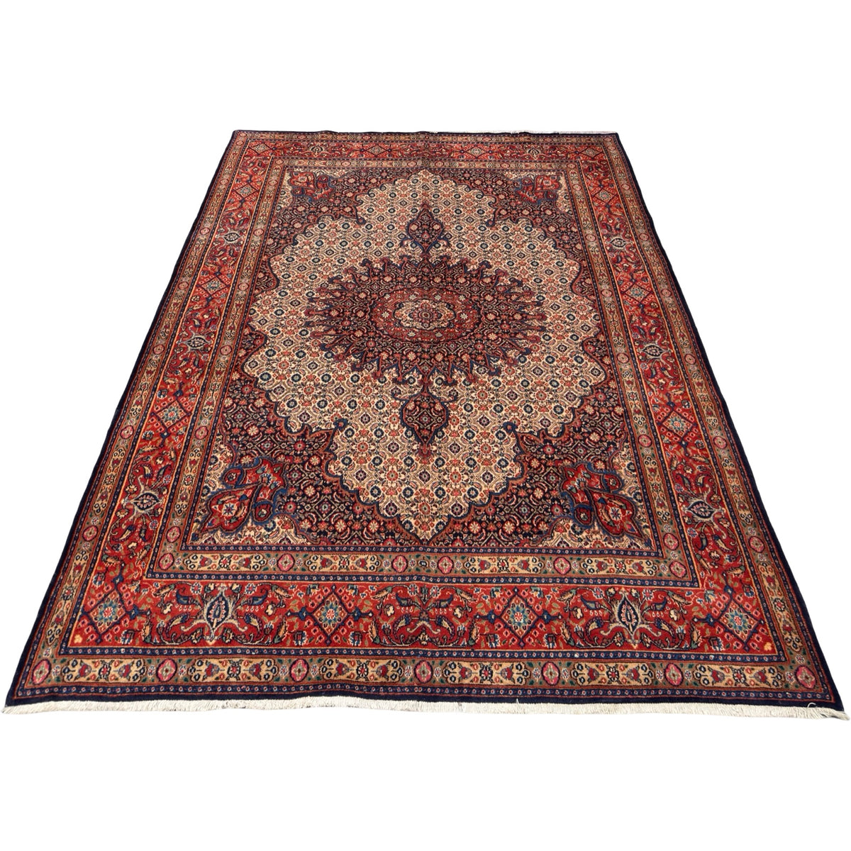 290 x 200 cm Hand Knotted Persian Moud Wool Rug