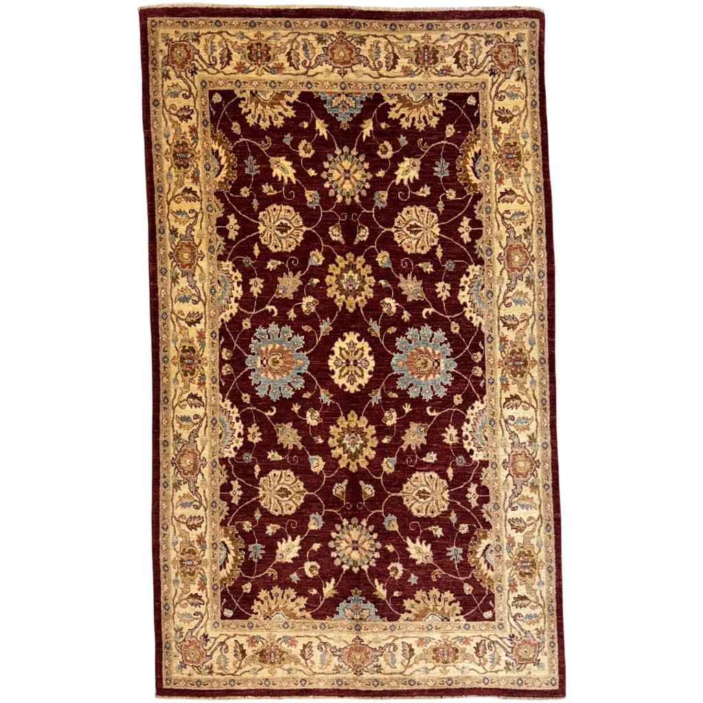 269 x 158 cm Afghan Chobi Ziegler Hand-Knotted Wool Rug