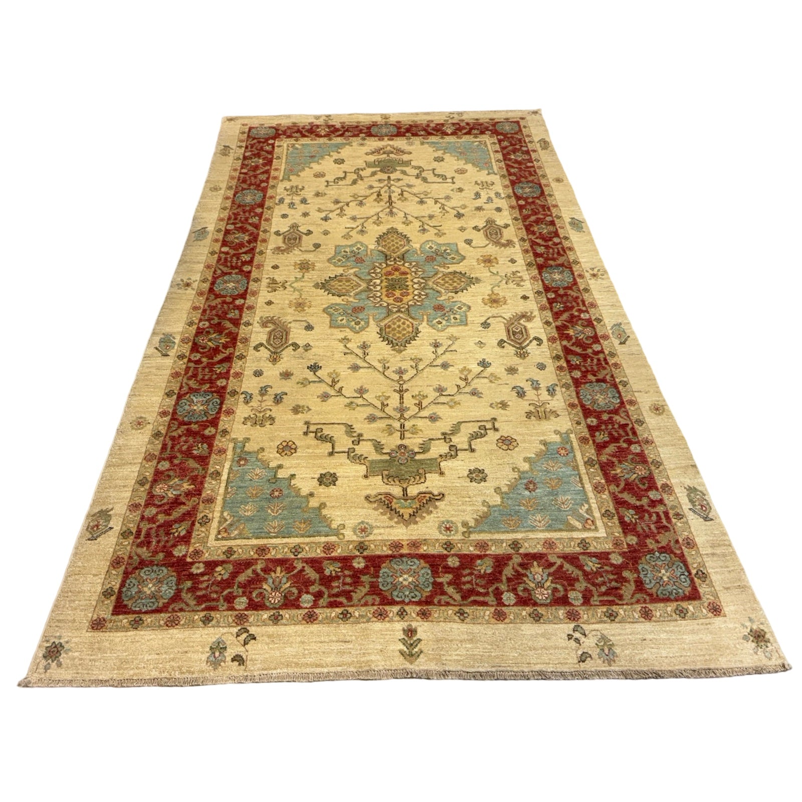 272 x 161 cm Afghan Chobi Hand-Knotted Wool Rug