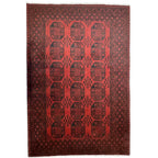 282 x 187 cm Hand Knotted Afghan Akche – Wool Rug
