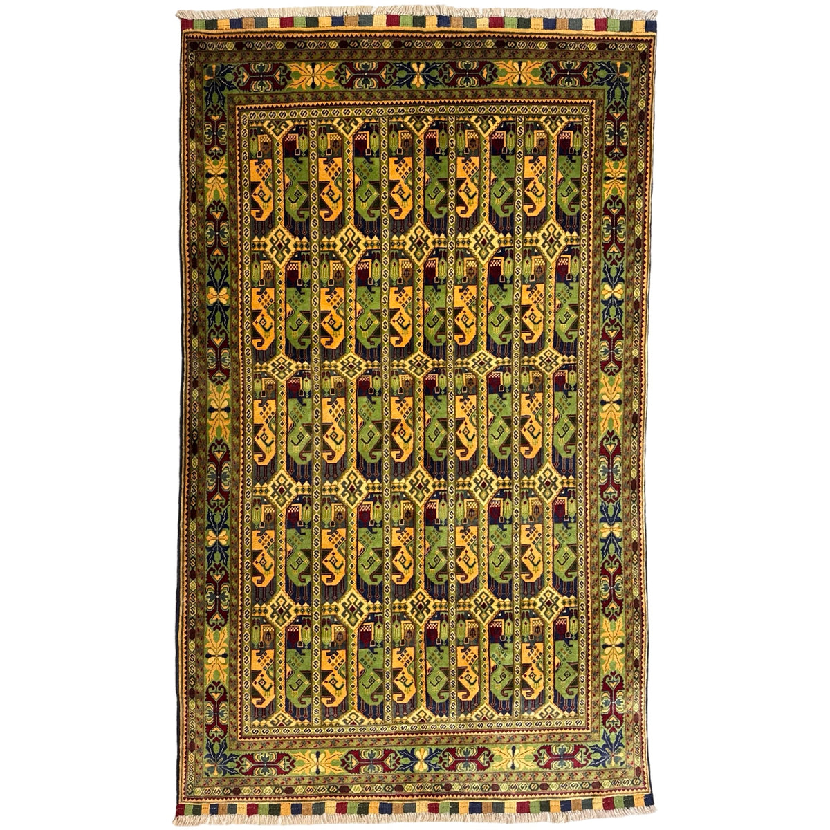 265 x 155 cm Hand Knotted Afghan Tashqandi – Wool Rug