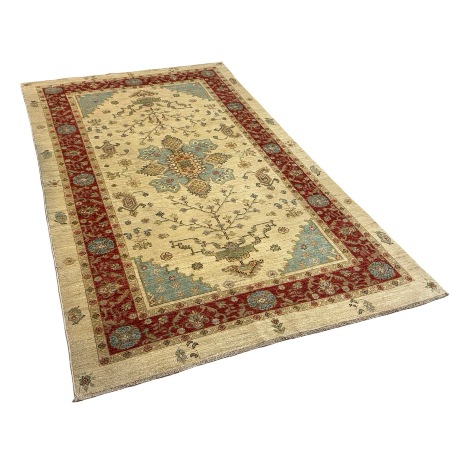 272 x 161 cm Afghan Chobi Hand-Knotted Wool Rug