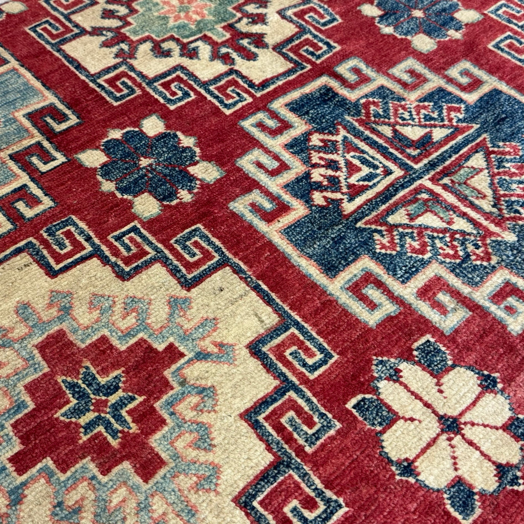 268 x 191 cm Hand Knotted Afghan Kazak Wool Rug