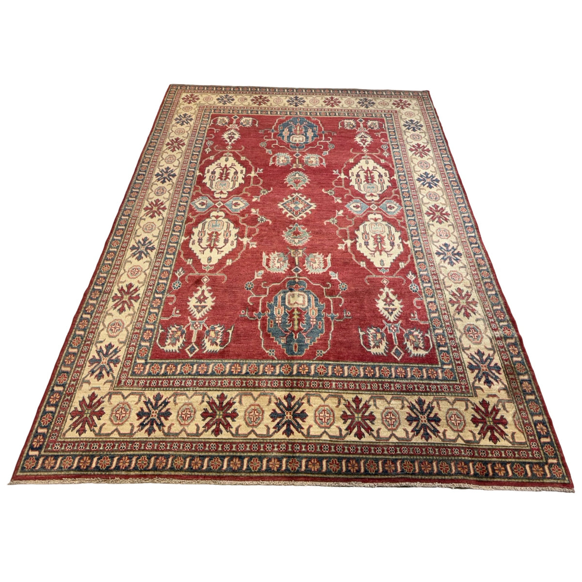 304 x 214 cm Hand Knotted Afghan Kazak Wool Rug