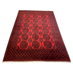 278 x 199 cm Hand Knotted Afghan Akche – Wool Rug