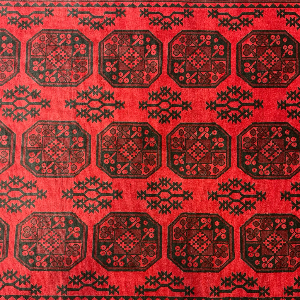 278 x 199 cm Hand Knotted Afghan Akche – Wool Rug