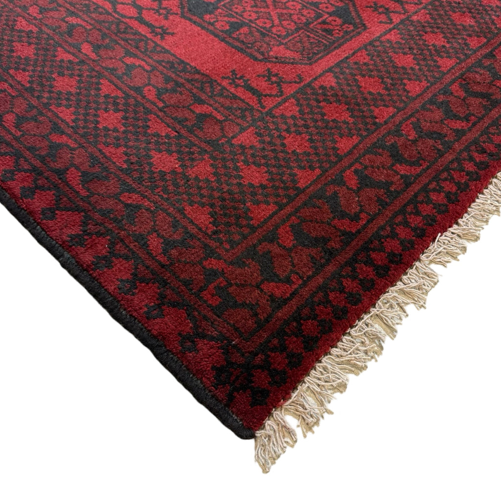 282 x 187 cm Hand Knotted Afghan Akche – Wool Rug