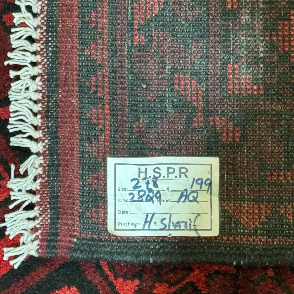 278 x 199 cm Hand Knotted Afghan Akche – Wool Rug