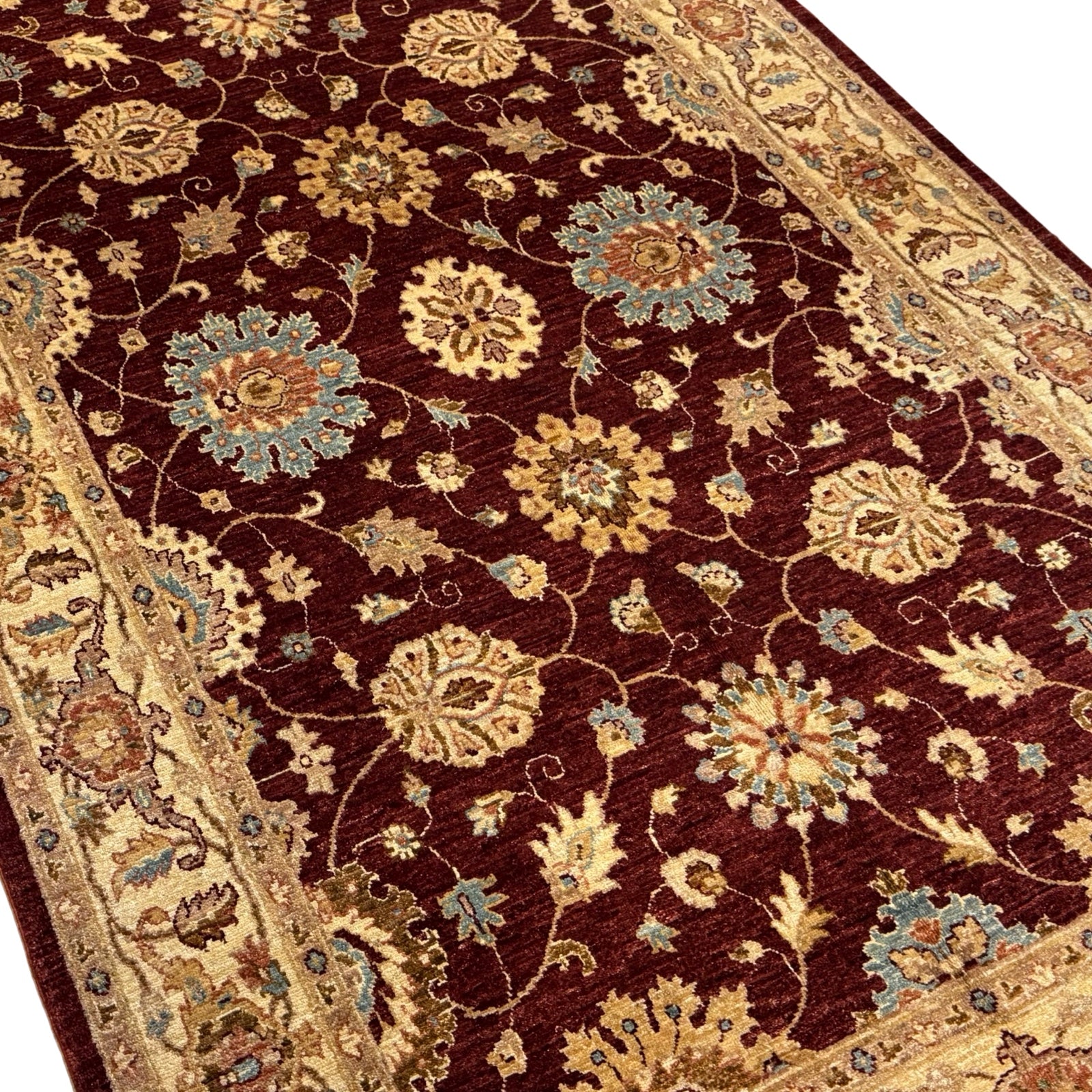 269 x 158 cm Afghan Chobi Ziegler Hand-Knotted Wool Rug