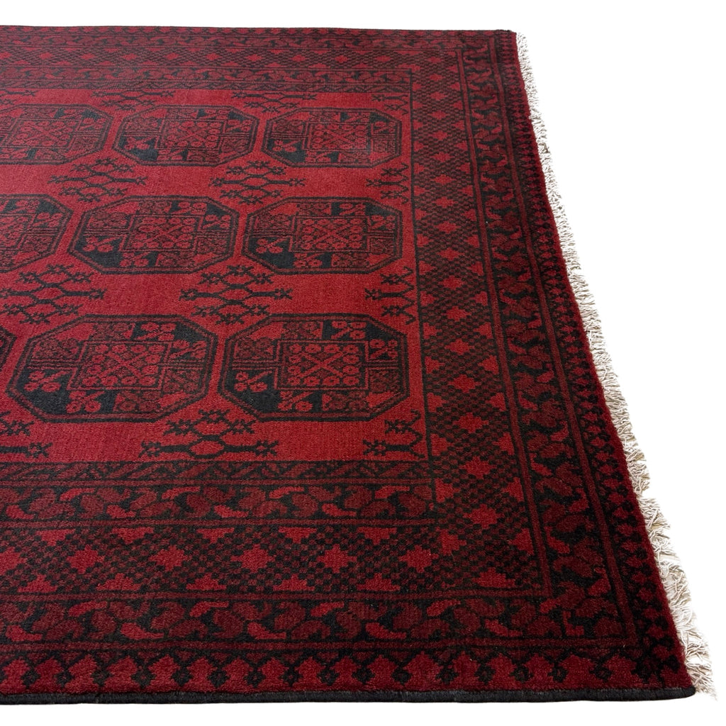 282 x 187 cm Hand Knotted Afghan Akche – Wool Rug