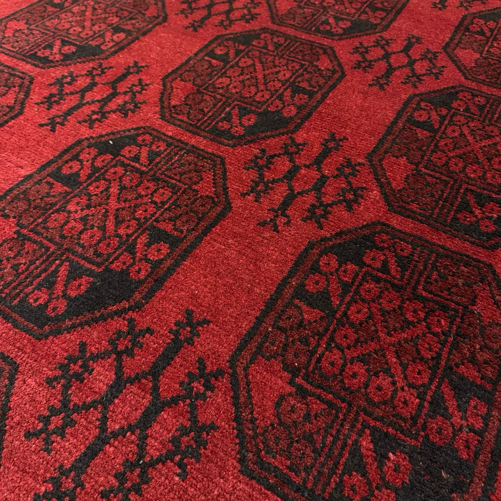 282 x 187 cm Hand Knotted Afghan Akche – Wool Rug