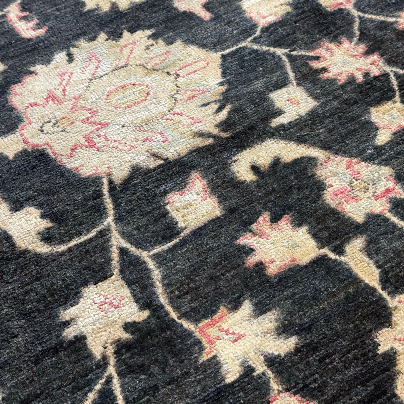 242 x 172 cm Afghan Chobi Hand-Knotted Wool Rug