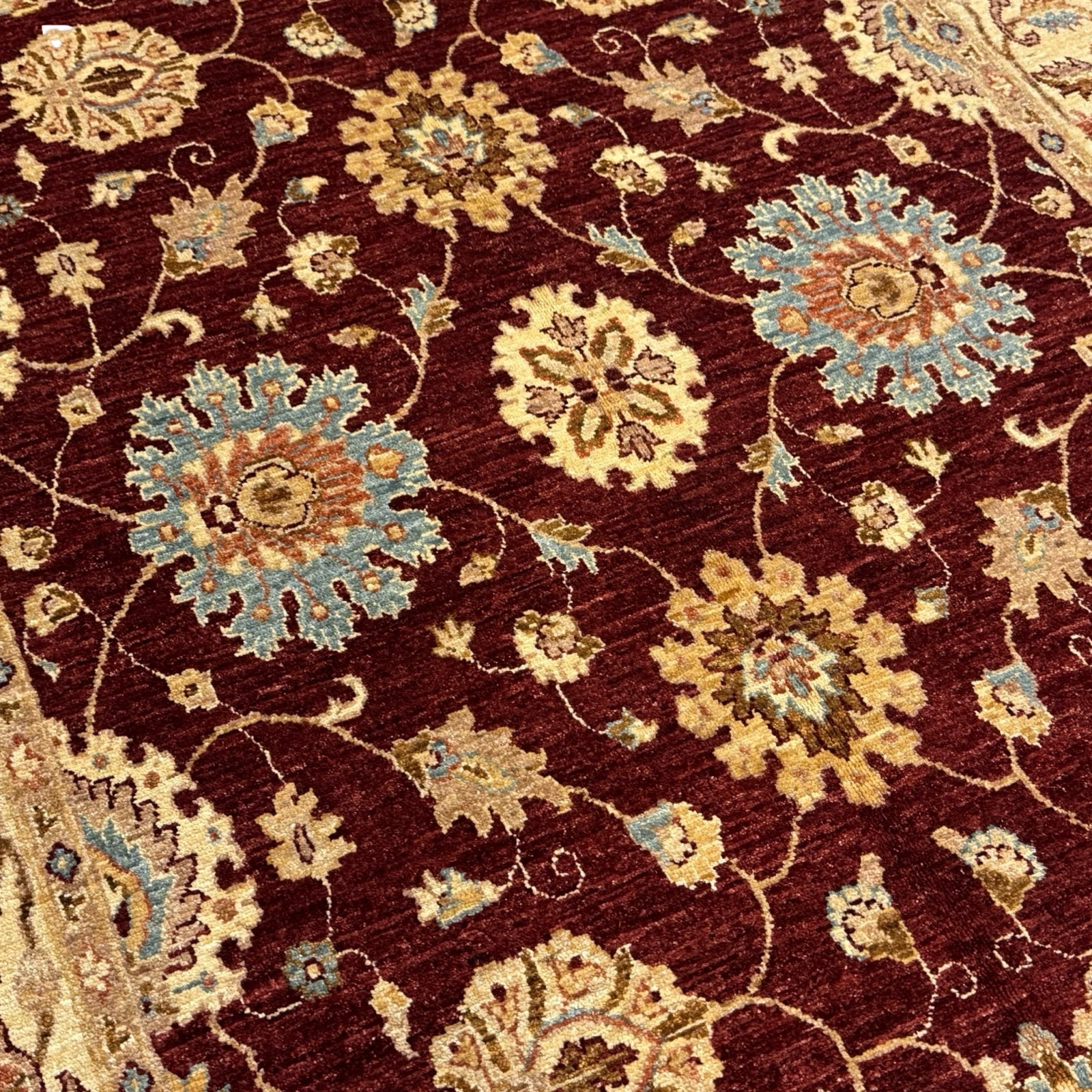 269 x 158 cm Afghan Chobi Ziegler Hand-Knotted Wool Rug