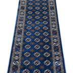 600 x 80cm Persian Bokhara – Blue Runner Rug