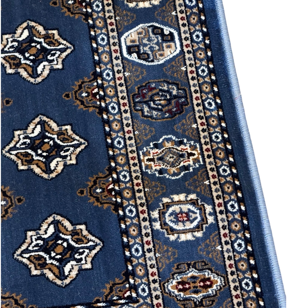 600 x 80cm Persian Bokhara – Blue Runner Rug