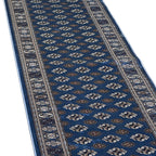 600 x 80cm Persian Bokhara – Blue Runner Rug