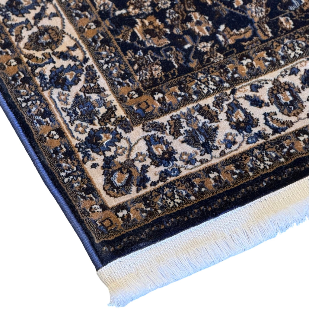 600 x 80cm All Over Floral Persian – Navy Runner Rug