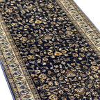 600 x 80cm All Over Floral Persian – Navy Runner Rug