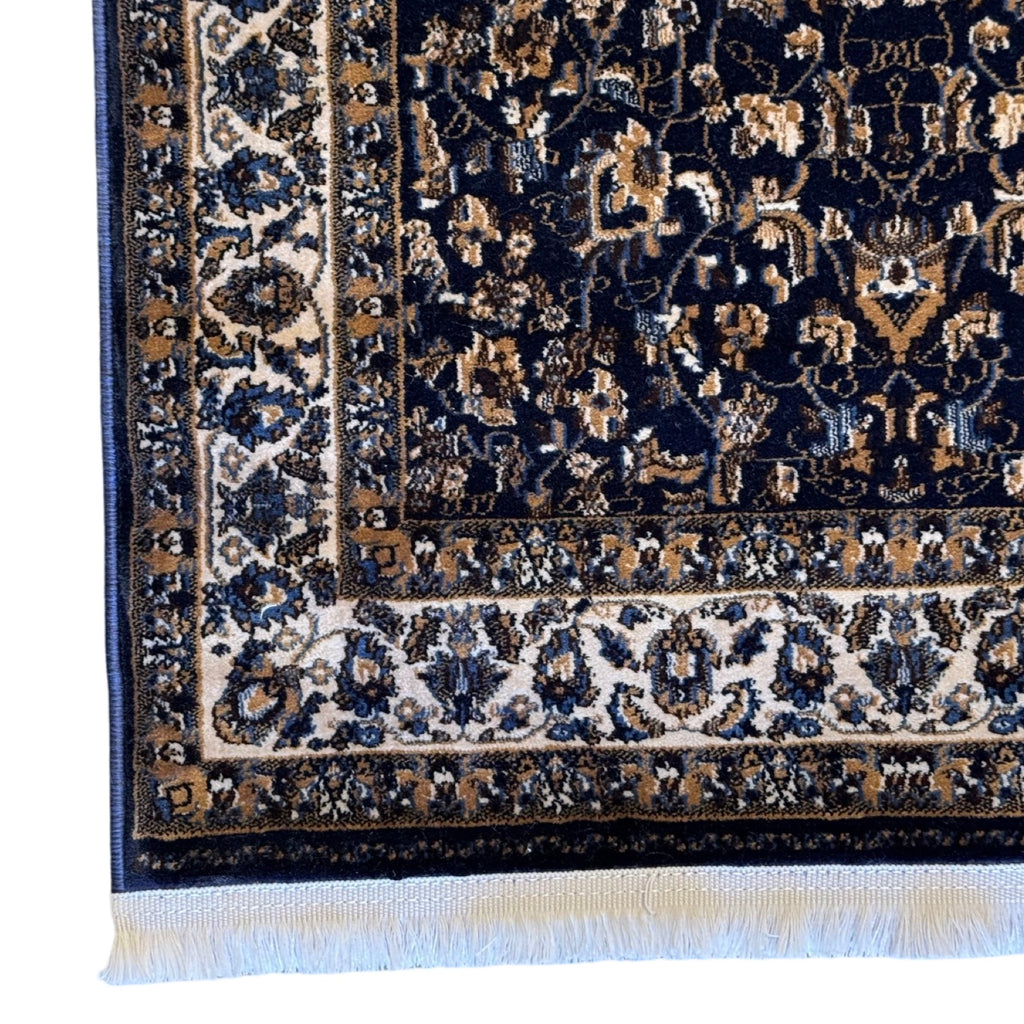 600 x 80cm All Over Floral Persian – Navy Runner Rug