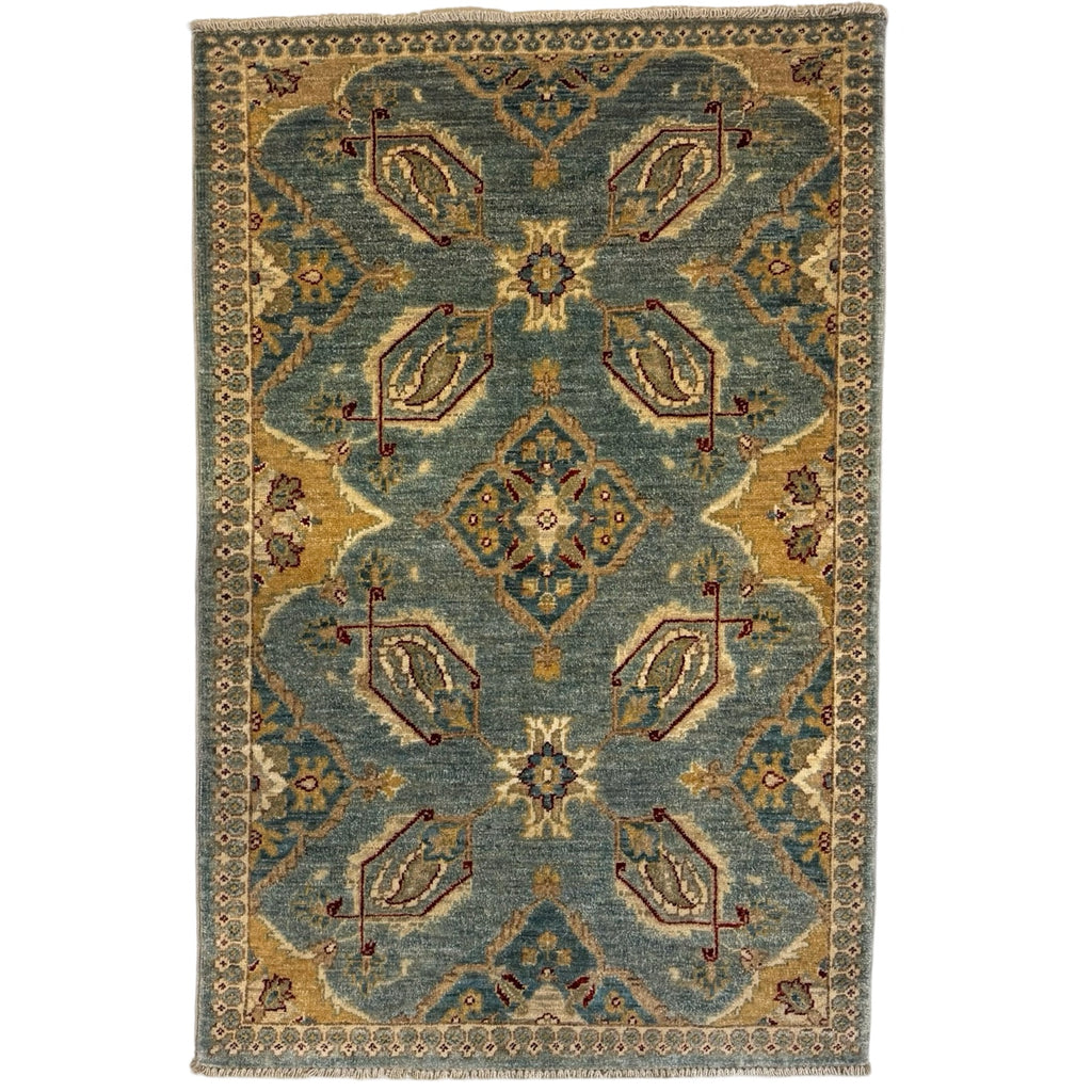 130 x 84 cm Afghan Chobi Ziegler Hand-Knotted Wool Rug