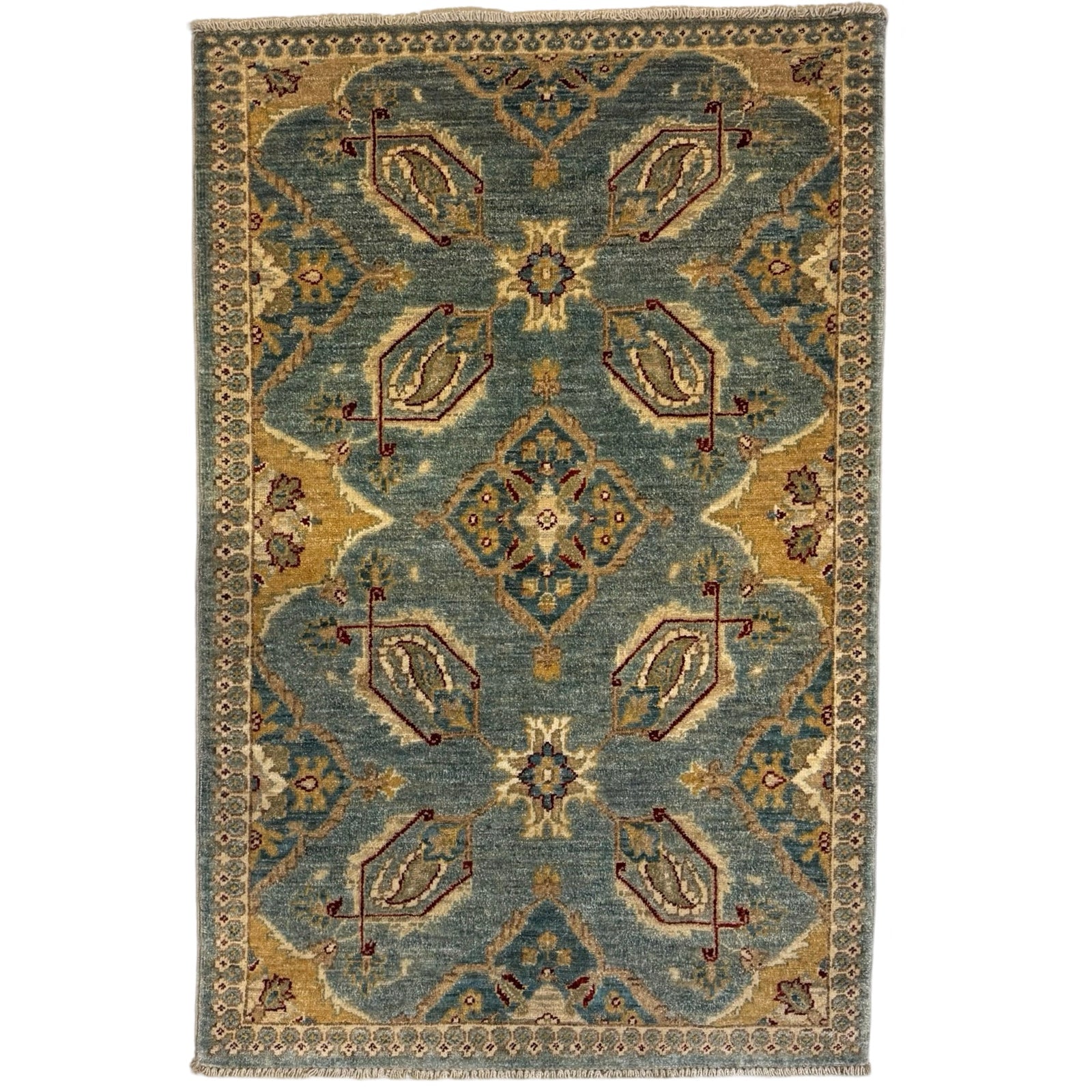 130 x 84 cm Afghan Chobi Ziegler Hand-Knotted Wool Rug