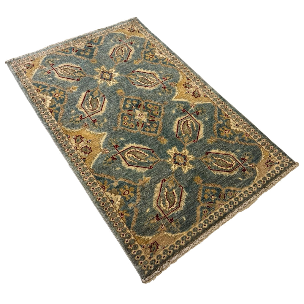 130 x 84 cm Afghan Chobi Ziegler Hand-Knotted Wool Rug
