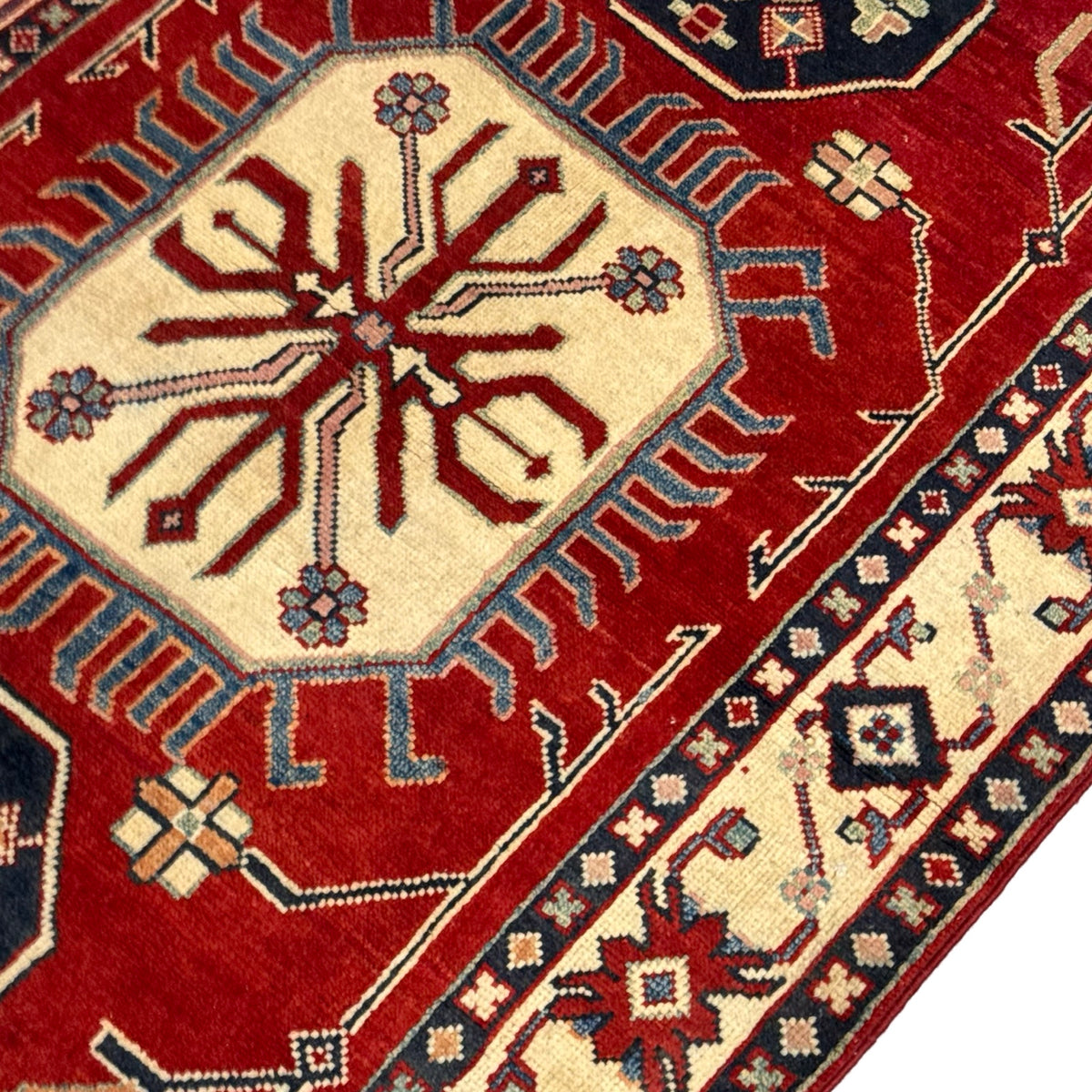 153 x 100 cm Hand Knotted Afghan Kazak – Wool Rug