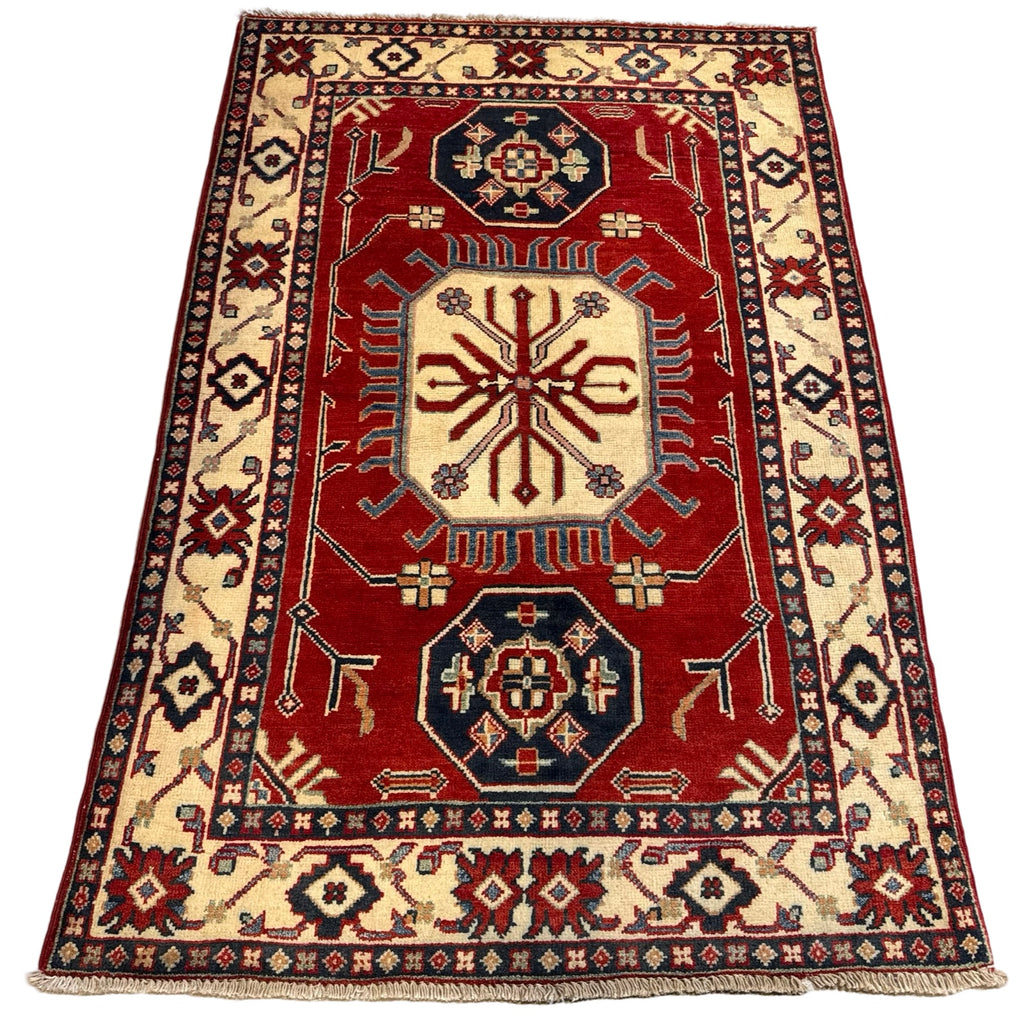 153 x 100 cm Hand Knotted Afghan Kazak – Wool Rug