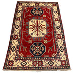 153 x 100 cm Hand Knotted Afghan Kazak – Wool Rug