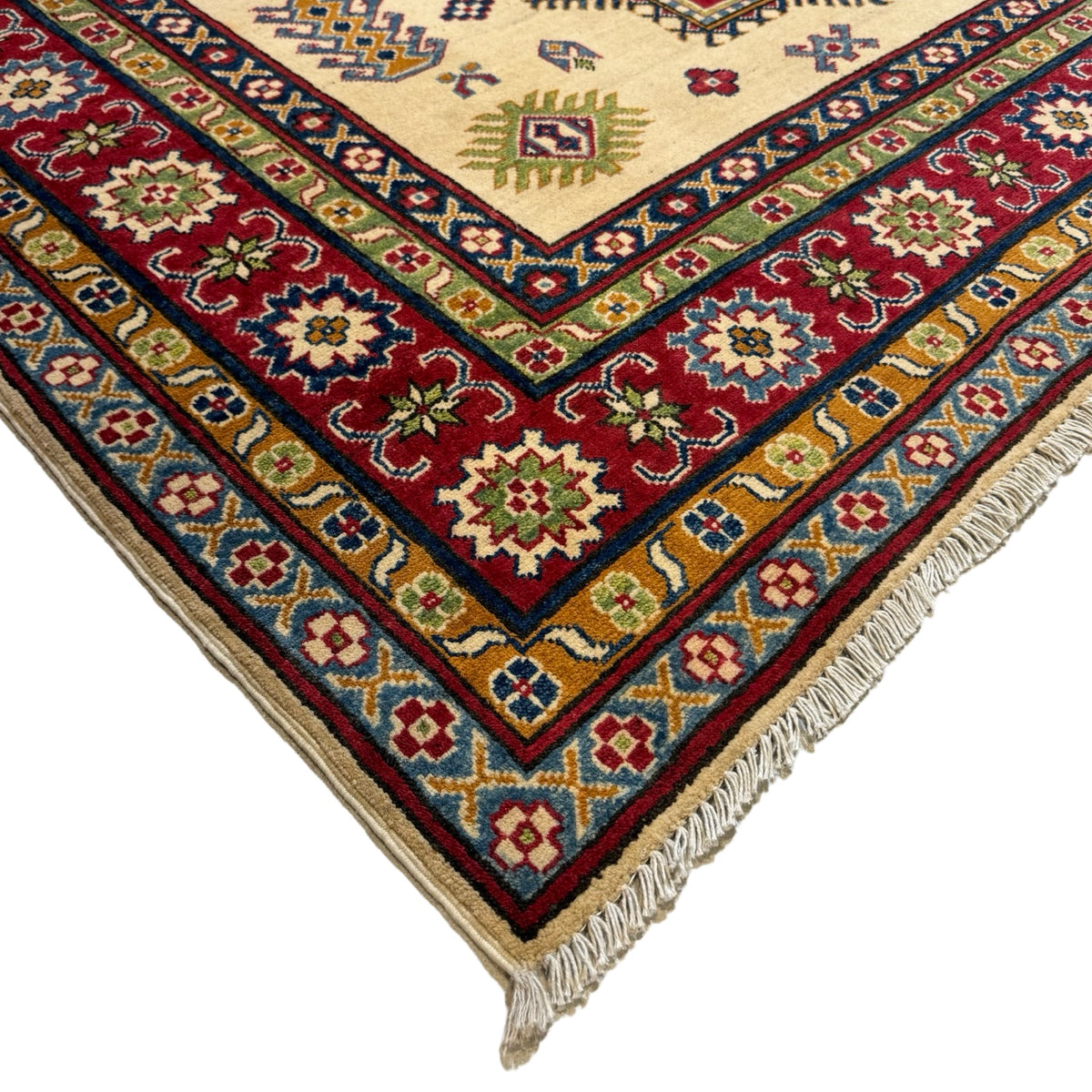 289 x 200 cm Hand Knotted Afghan Kazak Wool Rug