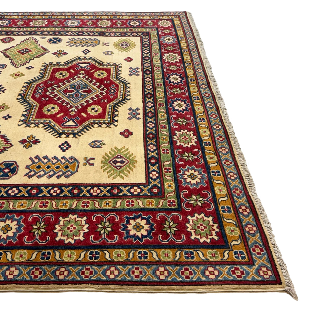 289 x 200 cm Hand Knotted Afghan Kazak Wool Rug