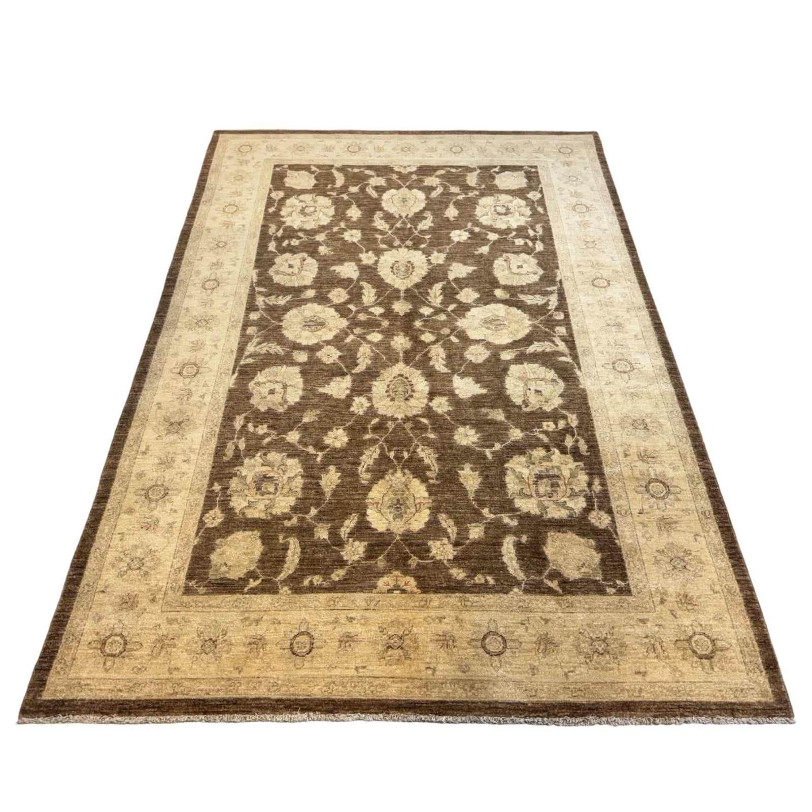 270 x 190 cm Afghan Chobi Ziegler Hand-Knotted Wool Rug