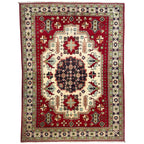 197 x 145 cm Hand Knotted Afghan Kazak Wool Rug